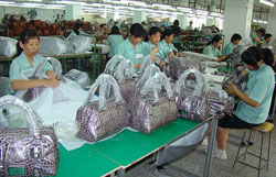 Pearl River Delta handbag factory